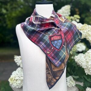 Scarf, Vintage Ralph Lauren Polo Golf Plaid